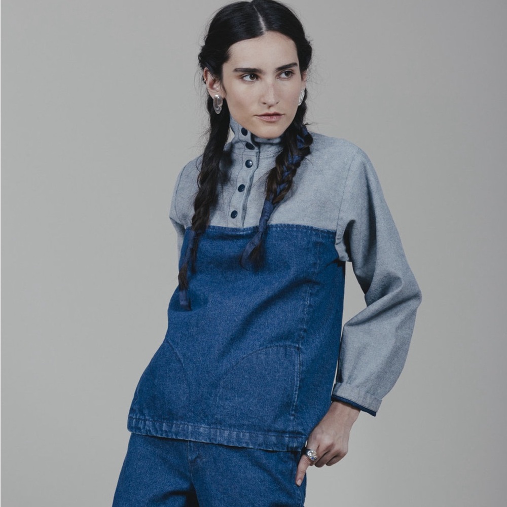 Carleen denim Snap T